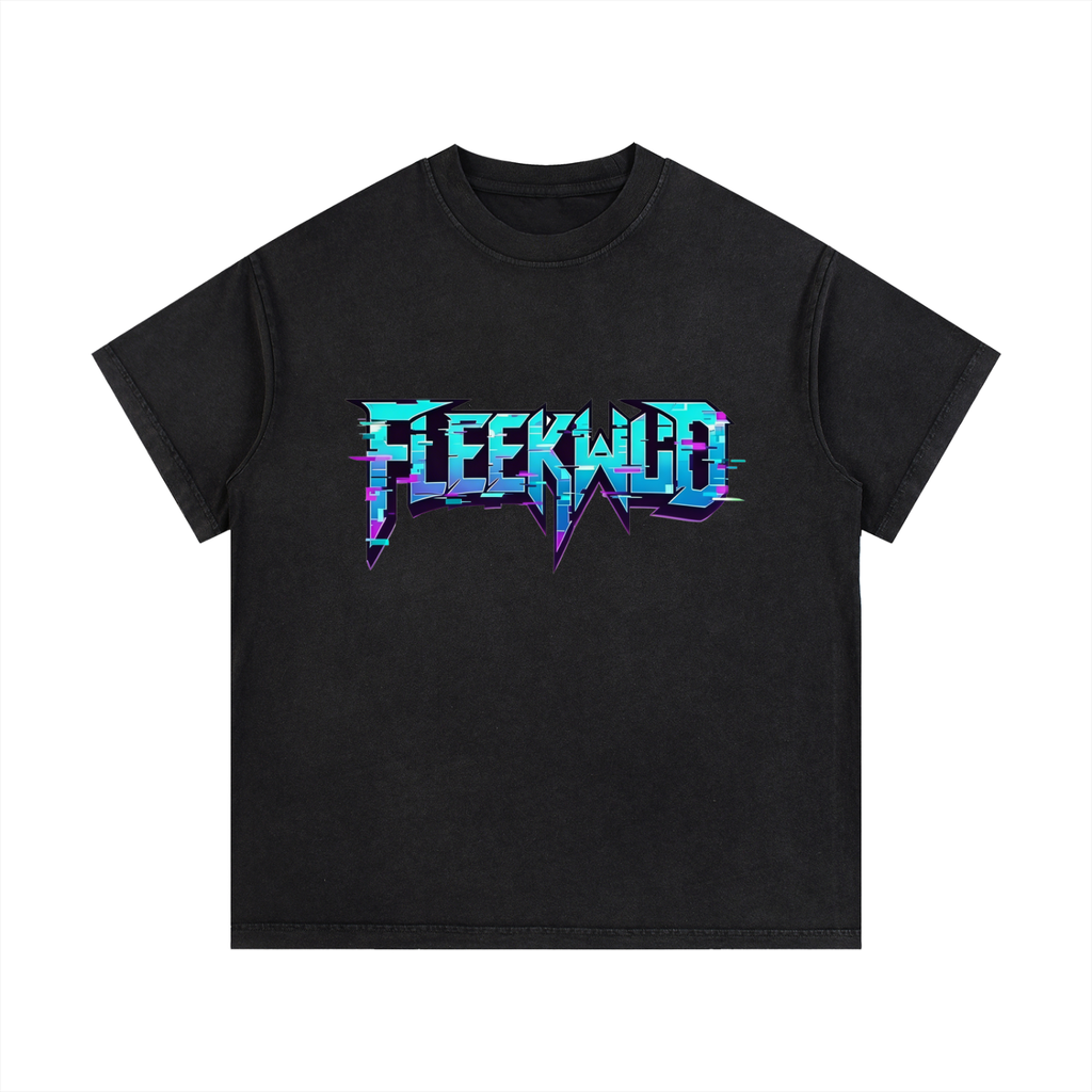 FLEEKWUD Logo Vintage Cotton T-Shirt
